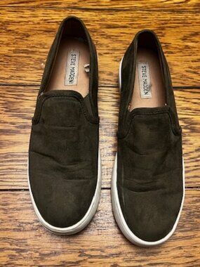 STEVE MADDEN (Garin) Slip-On Platform Sneakers Women's, Green, SIZE 7.5, Ex Con!